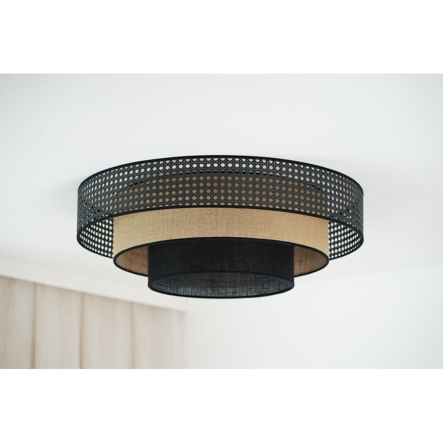 Brilagi - LED Stropna svetilka DAKOTA LUNETA LED/12W/230V pr. 60 cm 3000K/4000K/6400K črna/bež