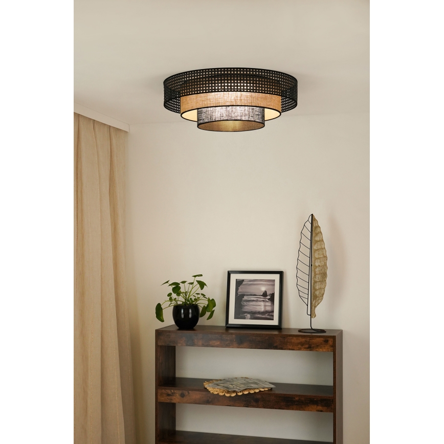 Brilagi - LED Stropna svetilka DAKOTA LUNETA LED/12W/230V pr. 60 cm 3000K/4000K/6400K črna/bež