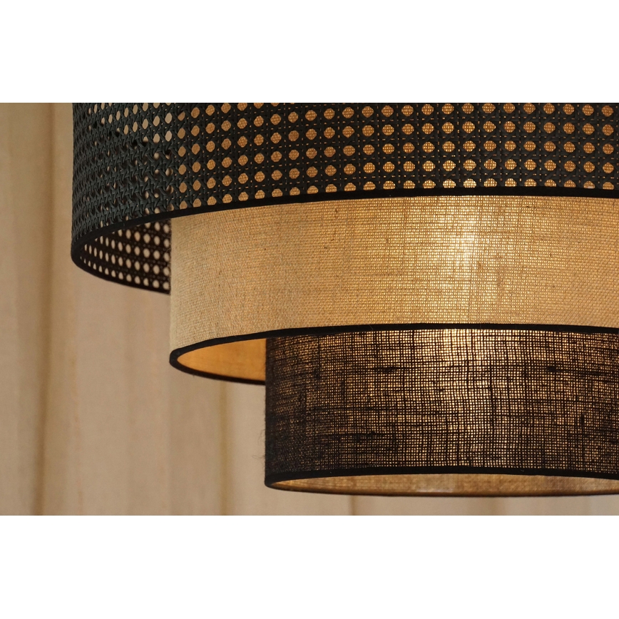 Brilagi - LED Stropna svetilka DAKOTA LUNETA LED/12W/230V pr. 60 cm 3000K/4000K/6400K črna/bež