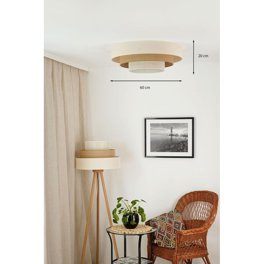 Brilagi - LED Stropna svetilka DENVER LUNETA LED/12W/230V pr. 60 cm 3000K/4000K/6400K bež/krem barva