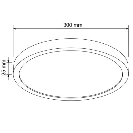 Brilagi - LED stropna svetilka ESTELA LED/18W/230V premer 30 cm črna
