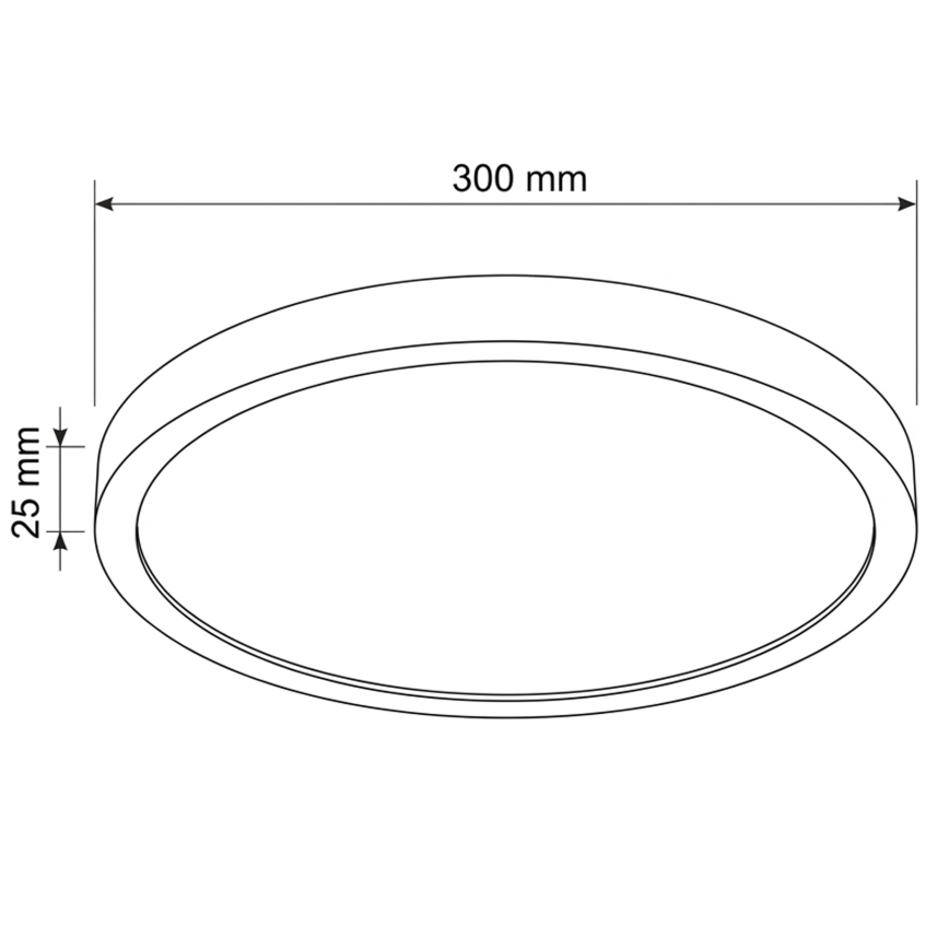 Brilagi - LED stropna svetilka ESTELA LED/18W/230V premer 30 cm črna