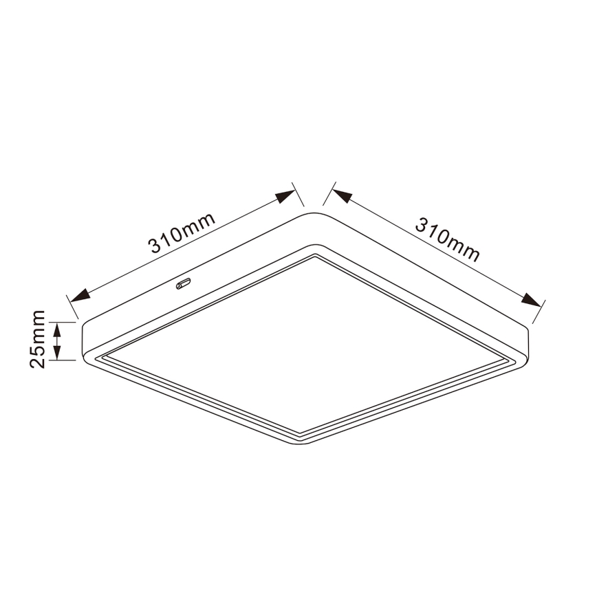 Brilagi - LED stropna svetilka ESTELA SQUARE LED/24W/230V 31x31 cm bela