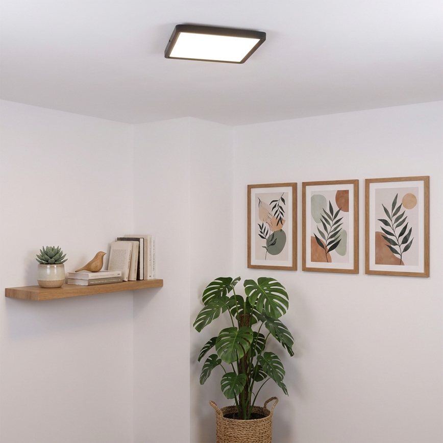 Brilagi - LED stropna svetilka ESTELA SQUARE LED/24W/230V 31x31 cm črna
