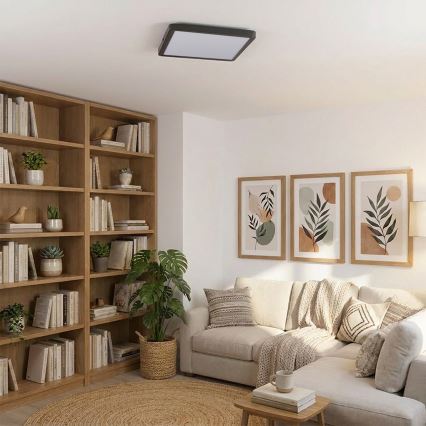 Brilagi - LED stropna svetilka ESTELA SQUARE LED/24W/230V 31x31 cm črna