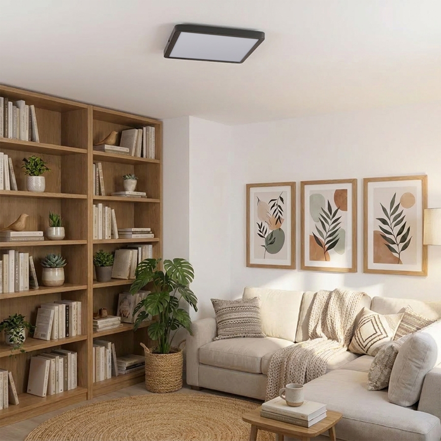 Brilagi - LED stropna svetilka ESTELA SQUARE LED/24W/230V 31x31 cm črna