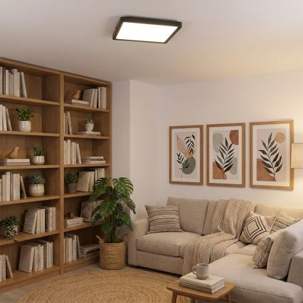 Brilagi - LED stropna svetilka ESTELA SQUARE LED/24W/230V 31x31 cm črna