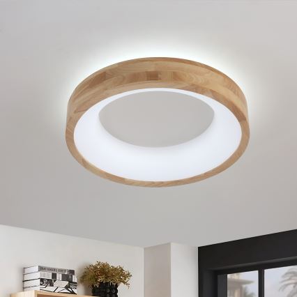 Brilagi - LED stropna svetilka FALCON WOOD LED/30W/230V 3000/4000/6000K, premer 45 cm, lesena