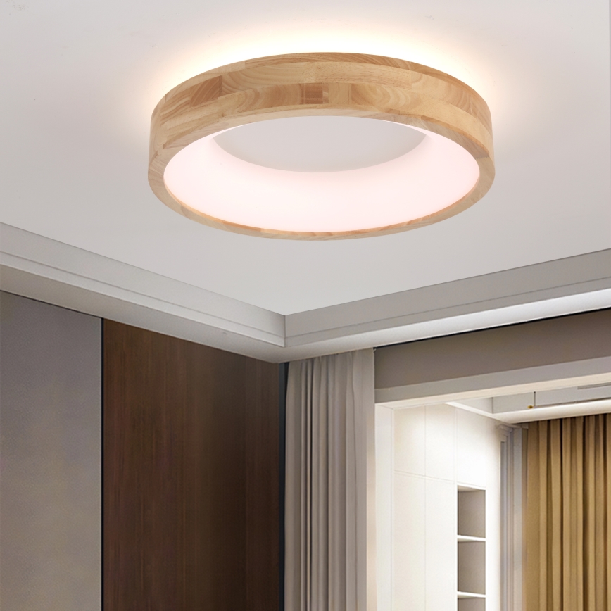 Brilagi - LED stropna svetilka FALCON WOOD LED/30W/230V 3000/4000/6000K, premer 45 cm, lesena