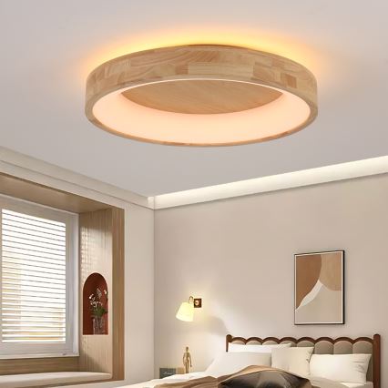 Brilagi - stropna LED svetilka FALCON WOOD LED/40W/230V 3000/4000/6000K, premer 60 cm, lesena