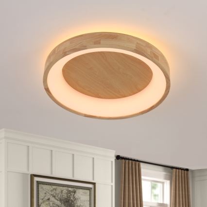 Brilagi - stropna LED svetilka FALCON WOOD LED/40W/230V 3000/4000/6000K, premer 60 cm, lesena