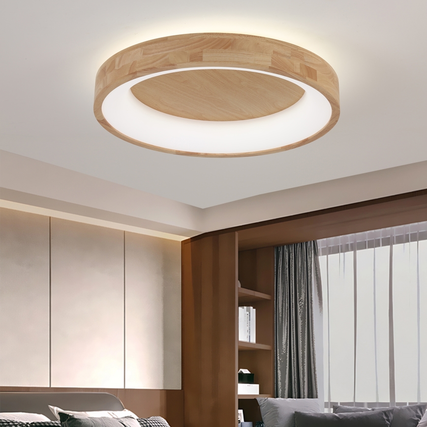 Brilagi - stropna LED svetilka FALCON WOOD LED/40W/230V 3000/4000/6000K, premer 60 cm, lesena