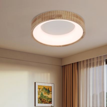 Brilagi - LED stropna svetilka FALCON WOOD MODERN LED/30W/230V 3000/4000/6000K premer 45 cm les