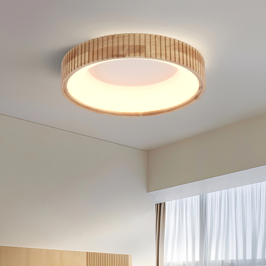 Brilagi - LED stropna svetilka FALCON WOOD MODERN LED/30W/230V 3000/4000/6000K premer 45 cm les