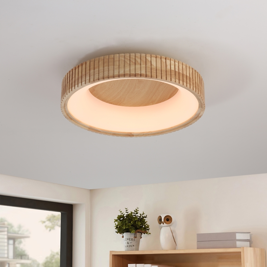 Brilagi - LED stropna svetilka FALCON WOOD MODERN LED/30W/230V 3000/4000/6000K premer 45 cm les