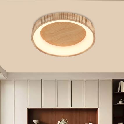 Brilagi - LED stropna svetilka FALCON WOOD MODERN, LED 40 W, 230 V, 3000/4000/6000 K, premer 60 cm, les