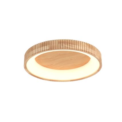 Brilagi - LED stropna svetilka FALCON WOOD MODERN, LED 40 W, 230 V, 3000/4000/6000 K, premer 60 cm, les