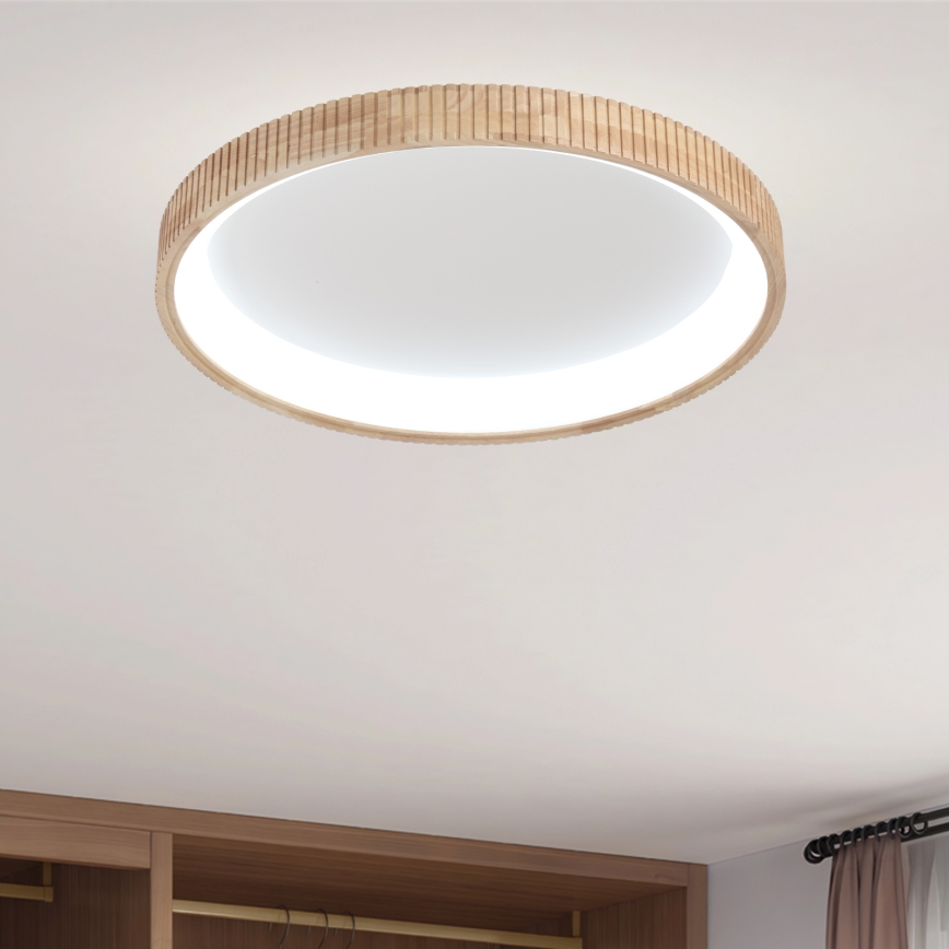 Brilagi - LED stropno svetilo FALCON WOOD MODERN LED/60W/230V 3000/4000/6000K Ø 80 cm les