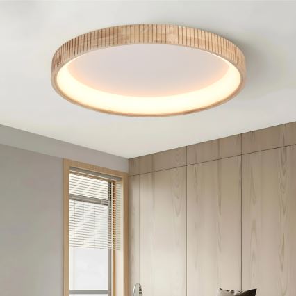 Brilagi - LED stropno svetilo FALCON WOOD MODERN LED/60W/230V 3000/4000/6000K Ø 80 cm les