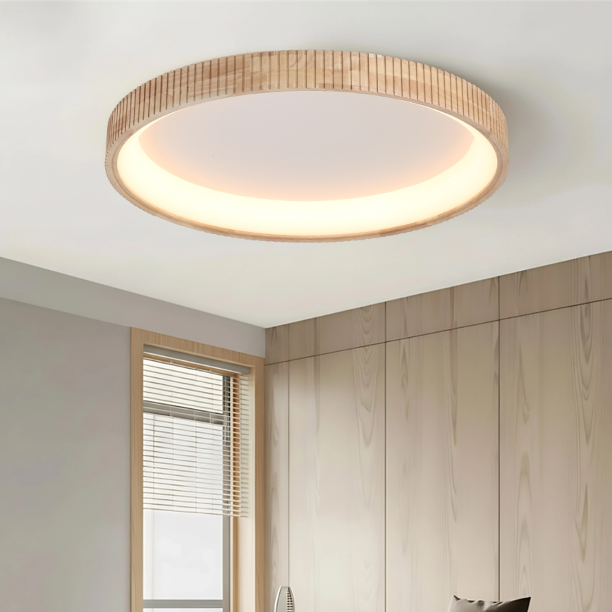 Brilagi - LED stropno svetilo FALCON WOOD MODERN LED/60W/230V 3000/4000/6000K Ø 80 cm les