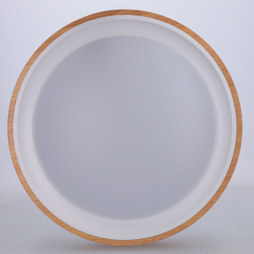 Brilagi - LED stropna svetilka FLOCO LED/24W/230V premer 30 cm dekor lesa/bela