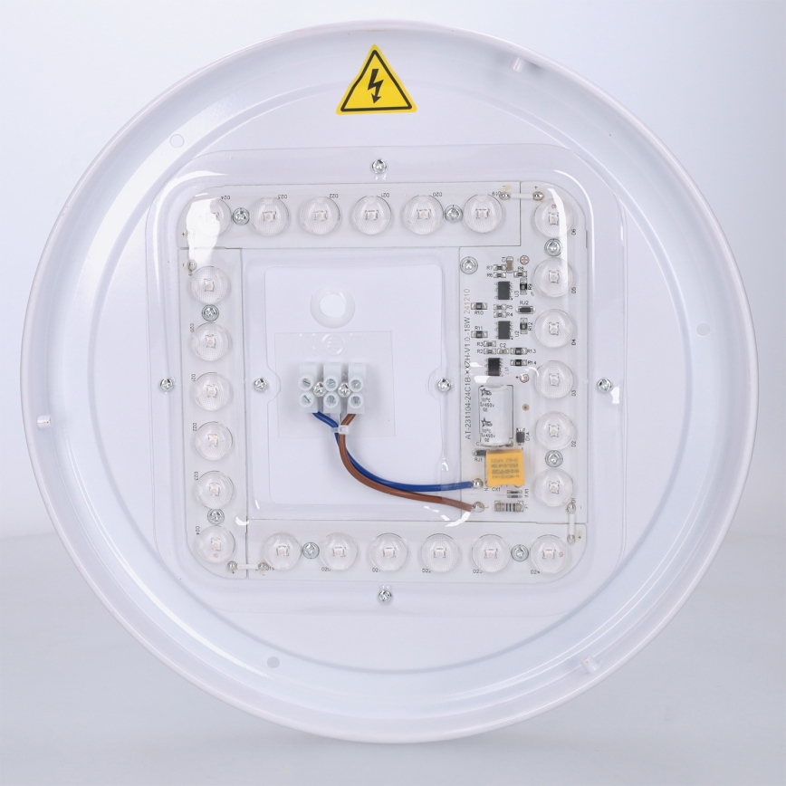 Brilagi - LED stropna svetilka FLOCO LED/24W/230V premer 30 cm dekor lesa/bela