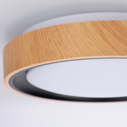 Brilagi - LED stropna svetilka FLOCO LED/24W/230V premer 30 cm lesni dekor/črna