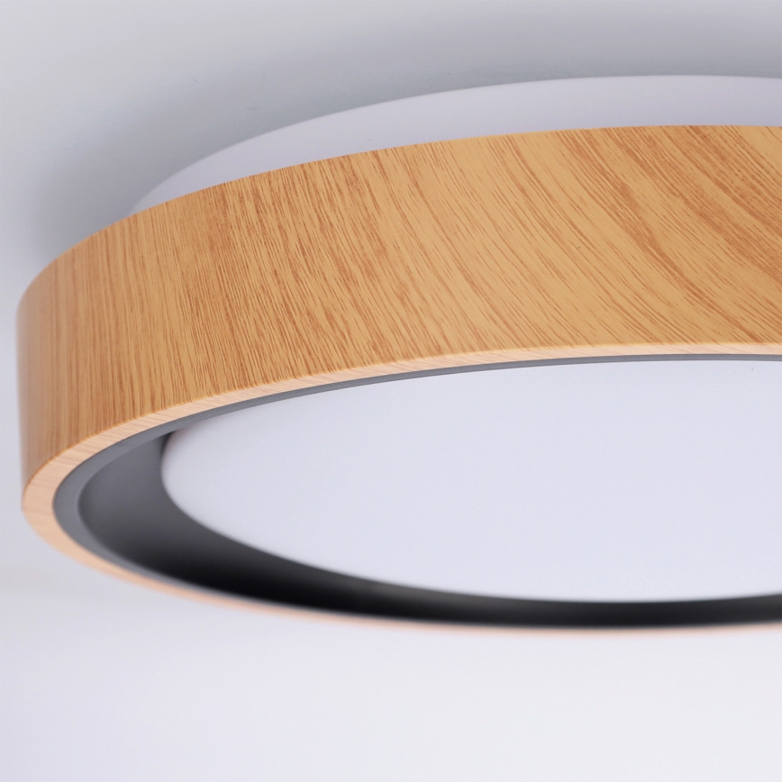 Brilagi - LED stropna svetilka FLOCO LED/24W/230V premer 30 cm lesni dekor/črna