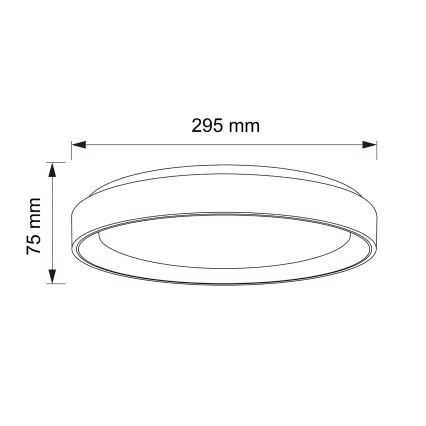 Brilagi - LED stropna svetilka FLOCO LED/24W/230V premer 30 cm lesni dekor/črna