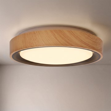 Brilagi - LED stropna svetilka FLOCO LED/24W/230V premer 30 cm lesni dekor/črna