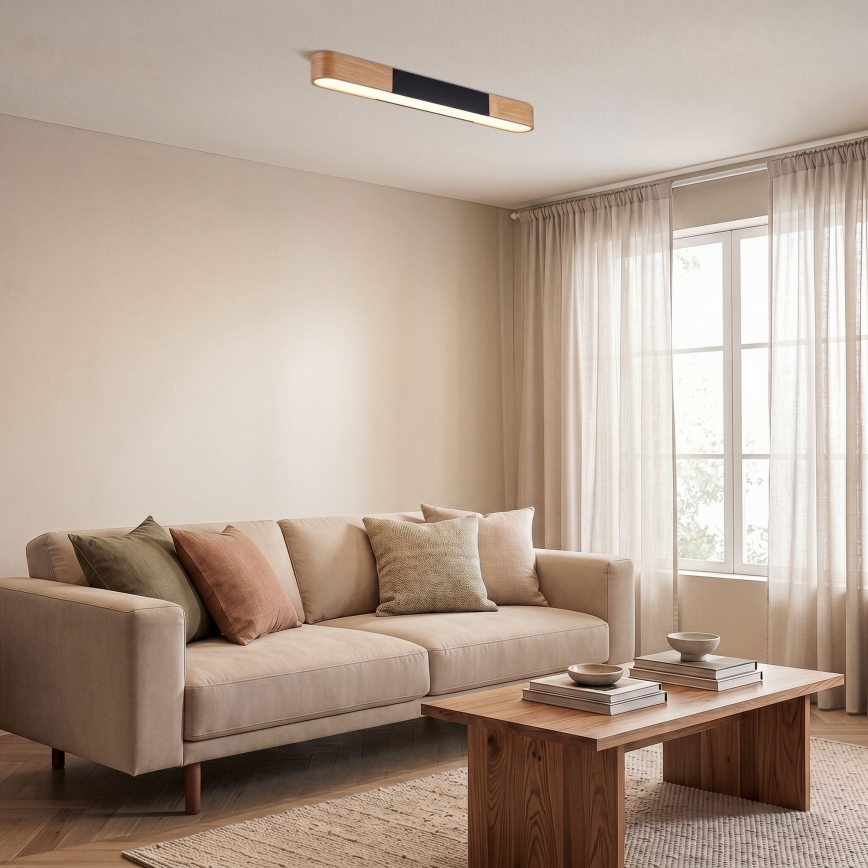 BRILAGI - LED stropna svetilka GARDALINE LED/100W/230V 80 cm hrast/črna