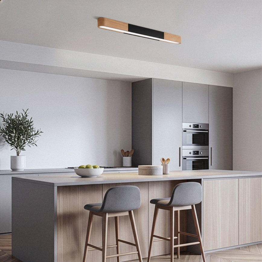 BRILAGI - LED stropna svetilka GARDALINE LED/100W/230V 80 cm hrast/črna