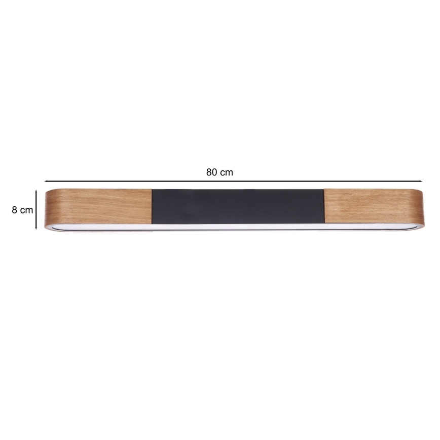 BRILAGI - LED stropna svetilka GARDALINE LED/100W/230V 80 cm hrast/črna