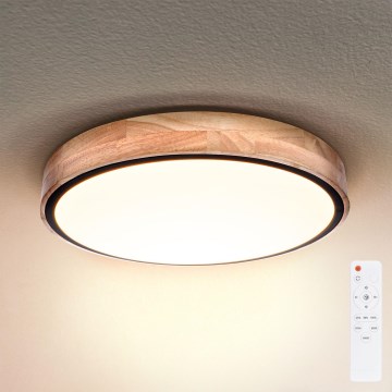 Brilagi - LED stropna svetilka GLORIA LED/48W/230V 3000-6500K hrast, premer 40 cm, z možnostjo zatemnitve + daljinski upravljalnik