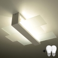Brilagi - LED stropna svetilka HERA, 2xE27/7,5W/230V, 43x43 cm, bela
