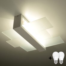 Brilagi -  LED Stropna svetilka HERA 2xE27/7,5W/230V bela