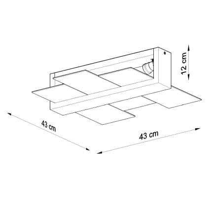 Brilagi -  LED Stropna svetilka HERA 2xE27/7,5W/230V bela