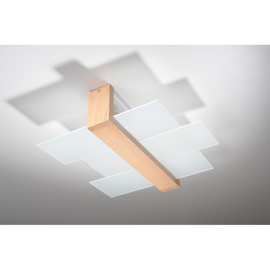 Brilagi - LED stropna svetilka HERA 2xE27/7,5W/230V 43x43 cm les