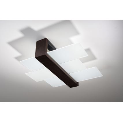 Brilagi -  LED Stropna svetilka HERA 2xE27/7,5W/230V wenge