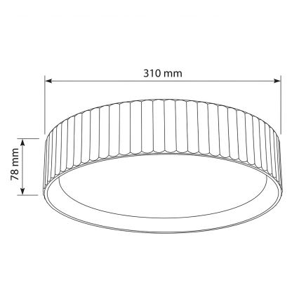 Brilagi - LED stropna svetilka LUCIA LED/24W/230V, premer 31 cm, rjava