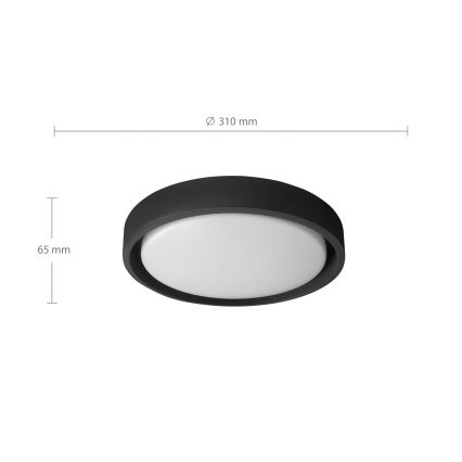 Brilagi - LED stropna svetilka MATTEO LED/24W/230V premer 31 cm črna