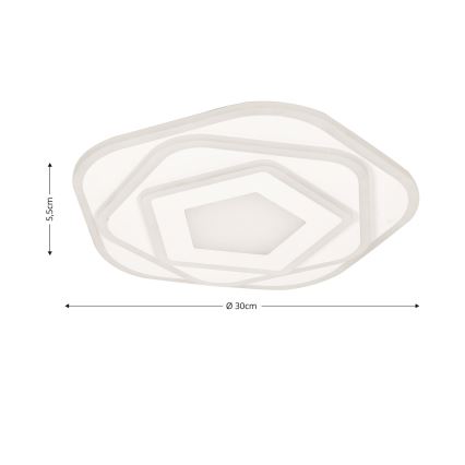 BRILAGI - Zatemnljivo LED stropno svetilo MODERN MINI LED/53W/230V 3000-6000K premer 30 cm + daljinski upravljalnik