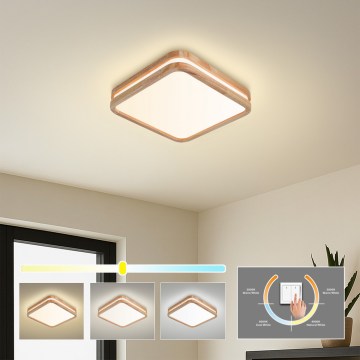 Brilagi - LED stropna svetilka MOLINA SQUARE LED/32W/230V 3000/4000/6000K, hrast, 30x30 cm