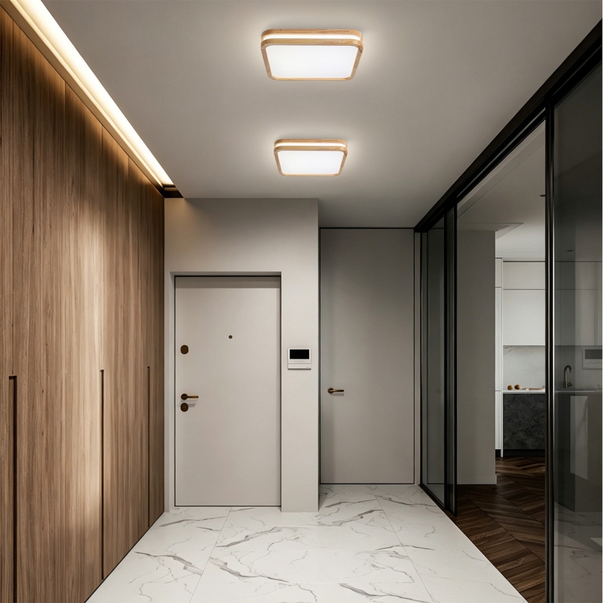 Brilagi - LED stropna svetilka MOLINA SQUARE LED/32W/230V 3000/4000/6000K, hrast, 30x30 cm