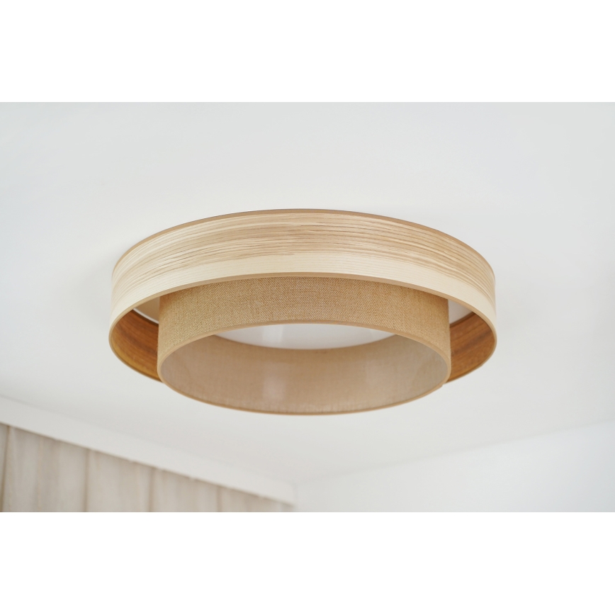 Brilagi - LED Stropna svetilka MONTANA BOHO LED/26W/230V pr. 60 cm rjava