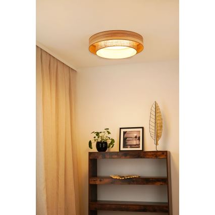Brilagi - LED Stropna svetilka MONTANA BOHO LED/26W/230V pr. 60 cm rjava
