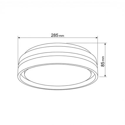 Brilagi - LED stropna svetilka NAOMI LED/24W/230V Ø 28,5 cm črna