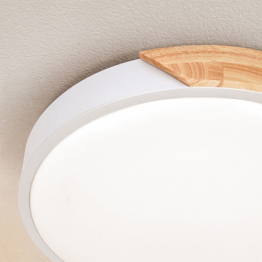 Brilagi - LED stropna svetilka PILANA LED/24W/230V hrast/bela pr. 30 cm