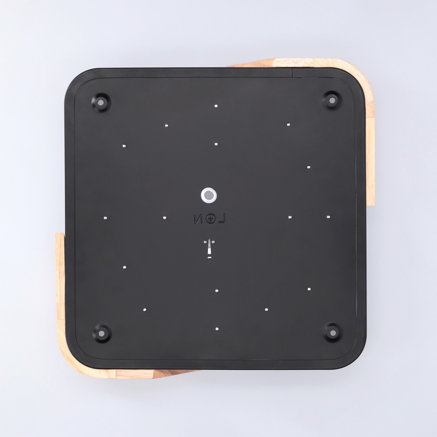 Brilagi - LED stropna svetilka PILANA LED/24W/230V hrast/črna 32x32 cm