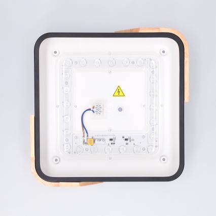 Brilagi - LED stropna svetilka PILANA LED/24W/230V hrast/črna 32x32 cm